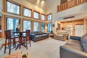 TV, fireplace - Slopeside Boyne Mtn Resort Condo w/ Deck! (Boyne Falls)