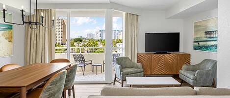 TV, DVD player, stereo, computer monitors