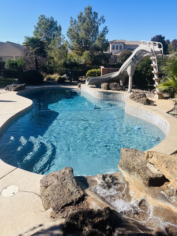 Outdoor pool, a heated pool