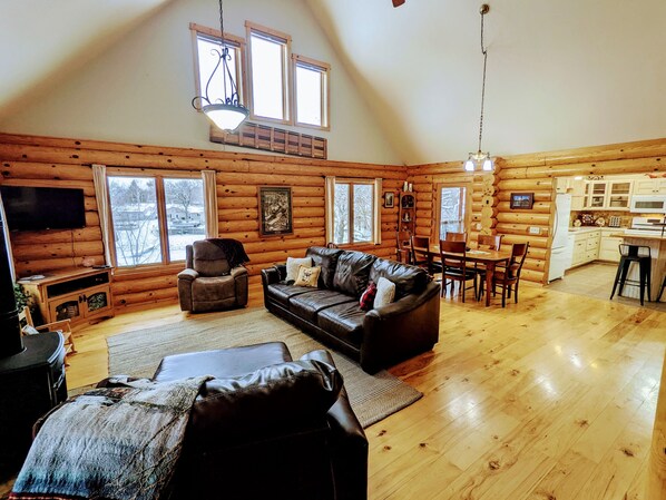 Smart TV, fireplace, video games, table football