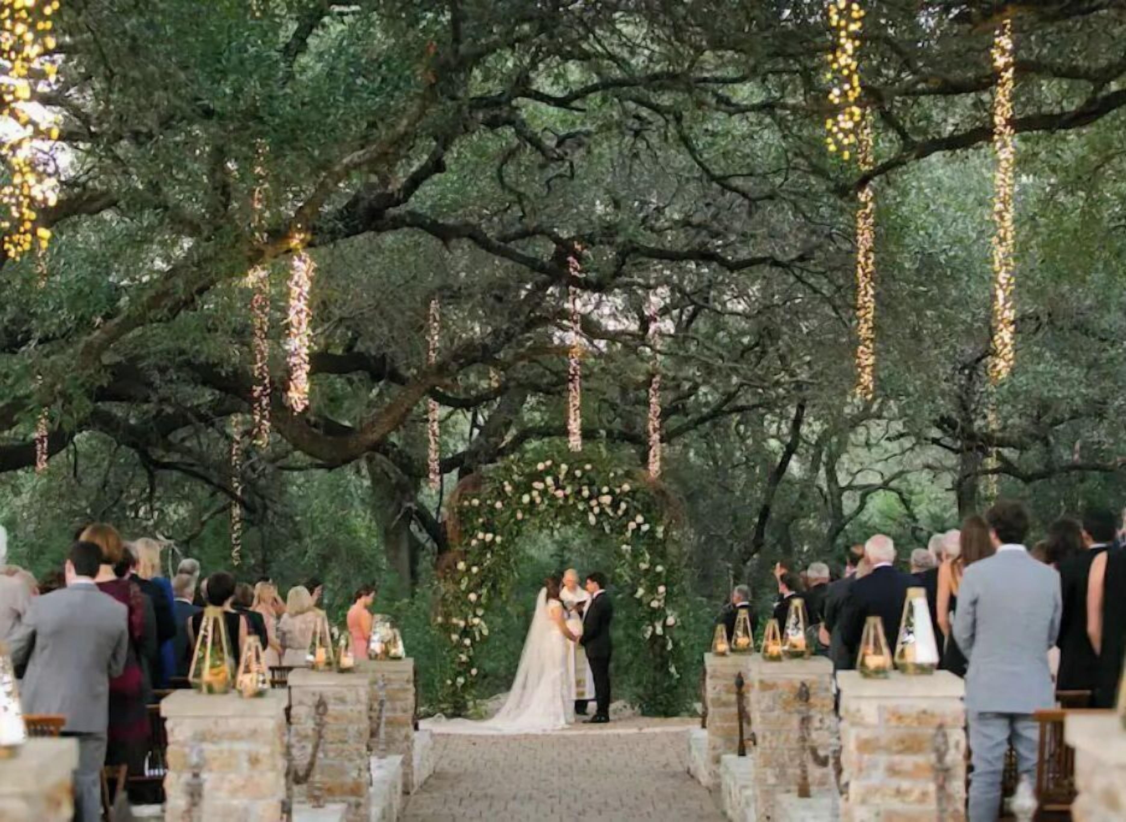 Outdoor banquet area