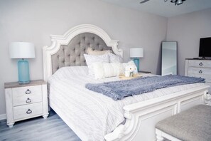 4 slaapkamers, een strijkplank/strijkijzer, wifi, beddengoed