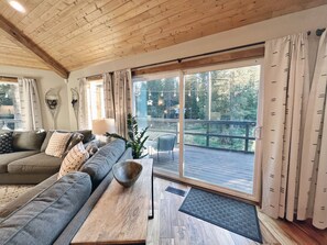 Smart-TV, Kamin, DVD-Player, Bücher