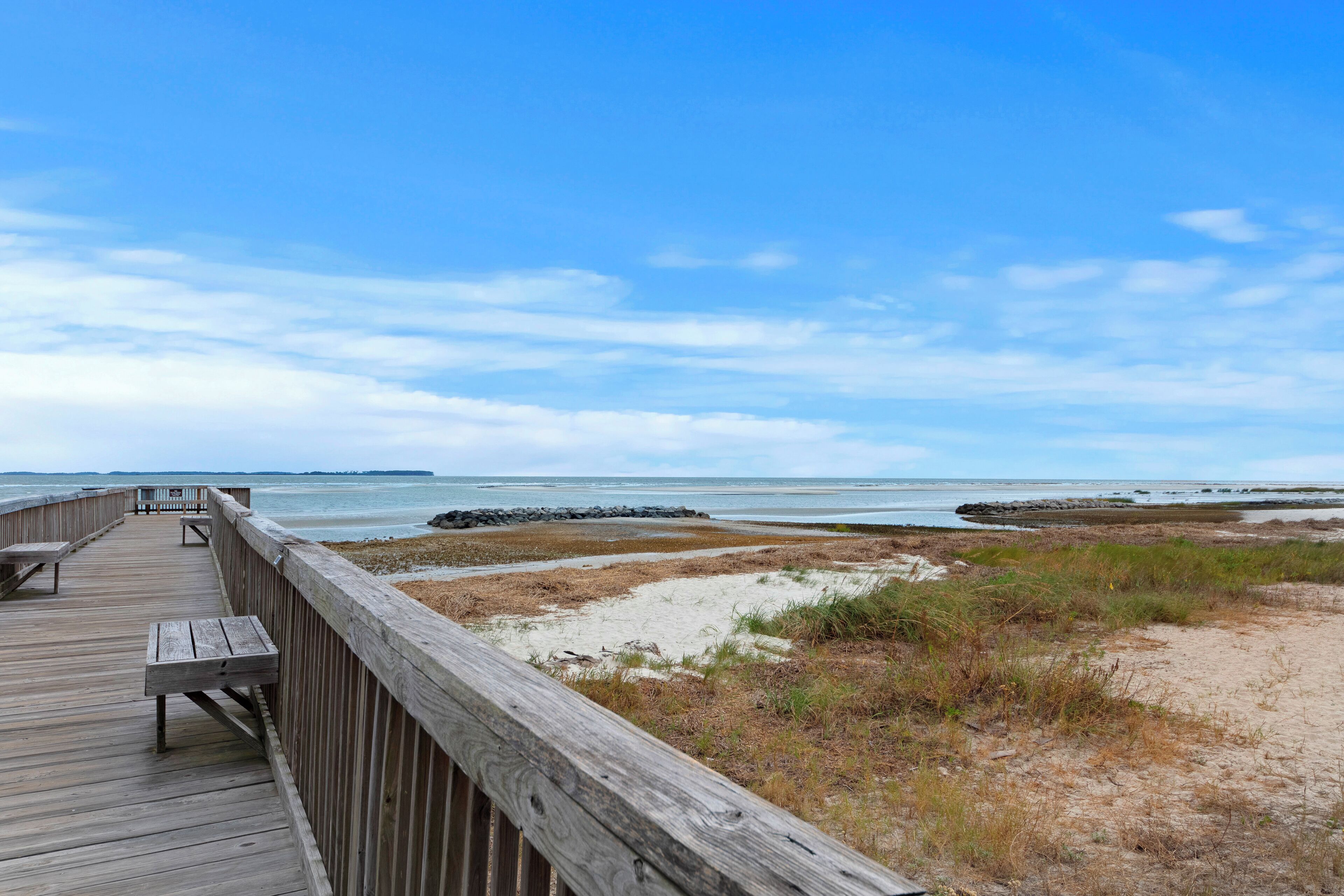 Beach nearby, sun loungers