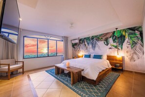 Deluxe Room with Ocean View | Egyptian cotton sheets, premium bedding, down comforters, minibar - Marala Hotel (Parrita)