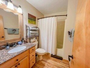 Shower, hair dryer, towels, soap - Mountain View Lodge-Hot Tub-Views-Close to Town (Red Lodge)
