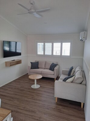 The Cape Two Bedroom Cabin | Living area