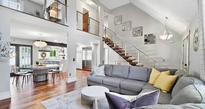 High-end home w/ fireplace, gourmet kitchen, sauna, game rm/ large yard/fire pit