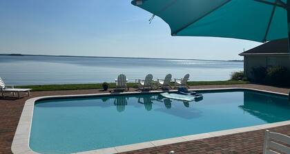 NEW! Gorgeous Waterfront Estate with Saltwater pool, beach and dock