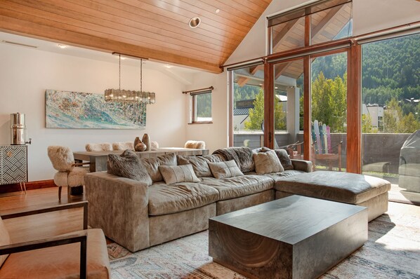 电视、壁炉、立体声音响