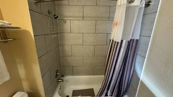 Towels, soap, shampoo, toilet paper