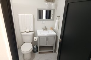 Deluxe Apartment | Bathroom | Shower, towels