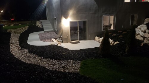 Brand New home with mountain views and starry sky