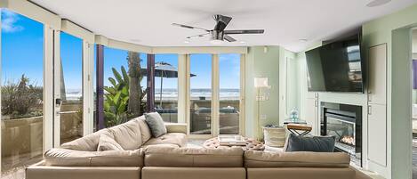 TV connectée, cheminée