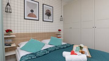 1 habitación, tabla de planchar con plancha, wifi y ropa de cama