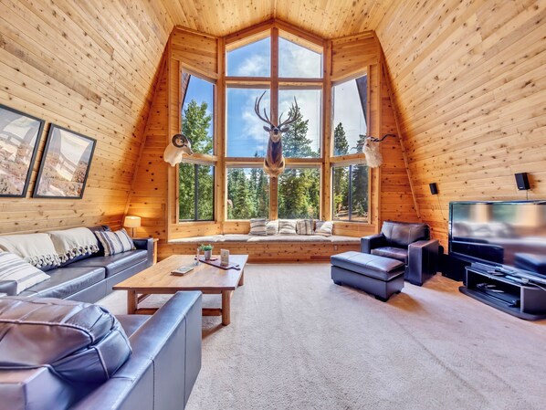 Smart TV, fireplace, ping pong