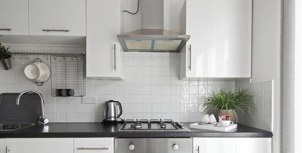 Fridge, microwave, oven, high chair