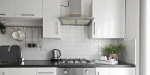 Fridge, microwave, oven, highchair