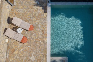 Traditional Villa, 3 Bedrooms, Private Pool, Mountain View | Terrace/patio - Olive Villas (Platanias)