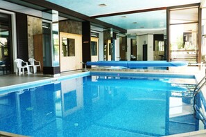 Indoor pool, a heated pool