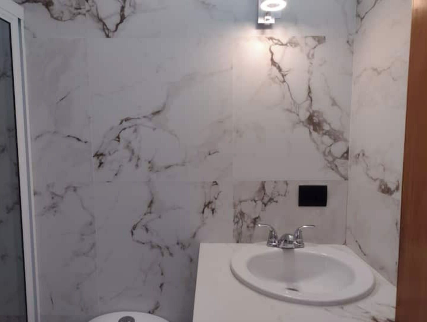 Shower, towels, soap, shampoo