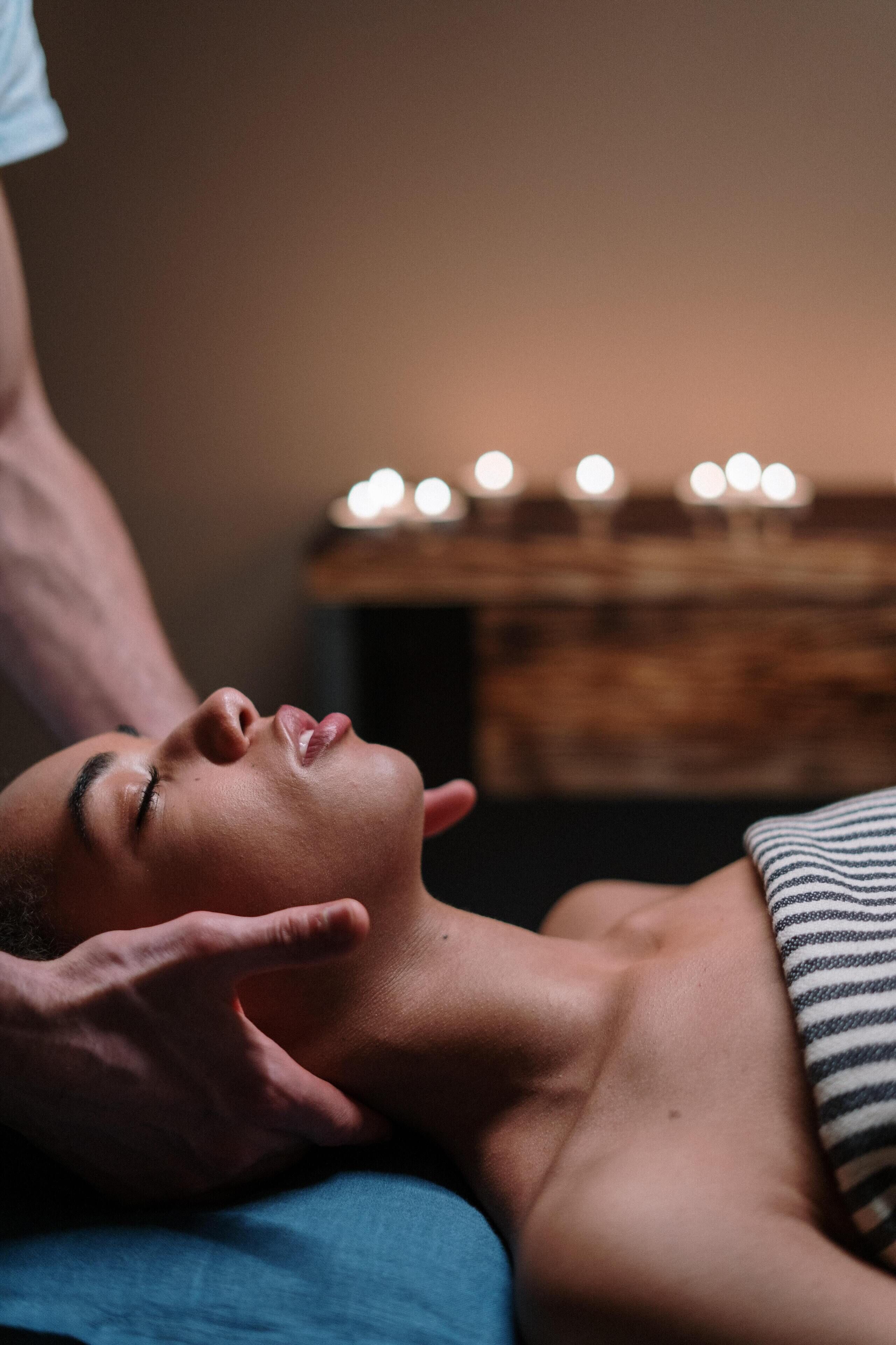 A person receiving a massage.