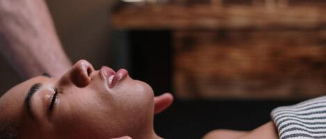 A person receiving a massage.
