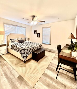 4 bedrooms, desk, iron/ironing board, WiFi