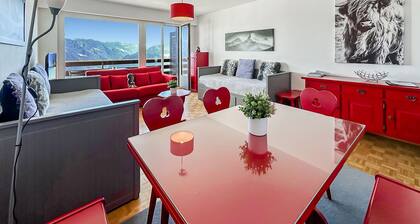 Pied-Ă -terre in Crans-Montana, pool and view - Swi