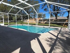 Outdoor pool, a heated pool