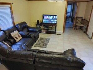 Smart TV, DVD player, books