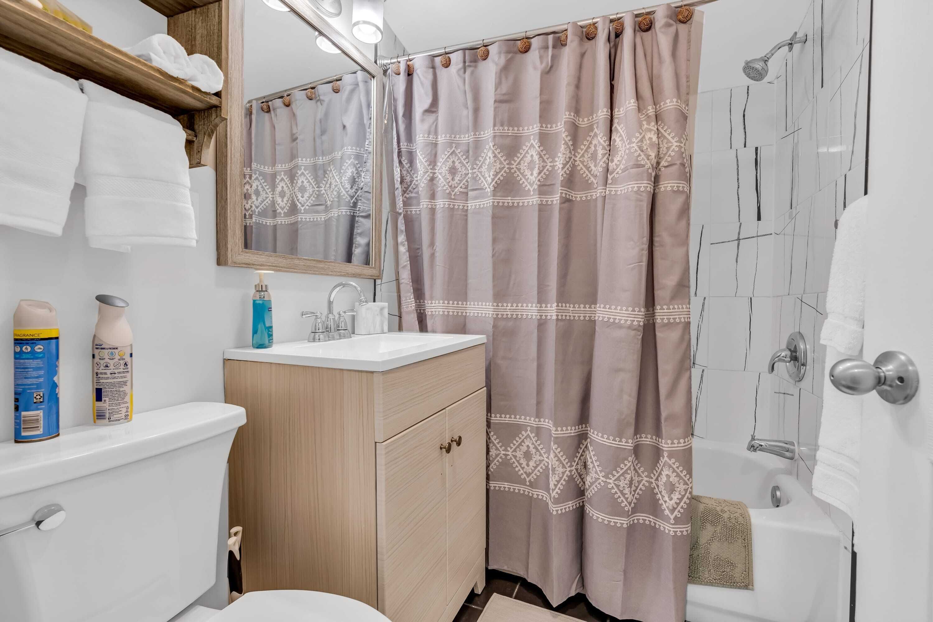 Bathtub, hair dryer