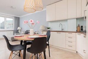 Apartment, 1 Bedroom, Balcony | Private kitchen - Złota Apartments Center of Warsaw (Warsaw)