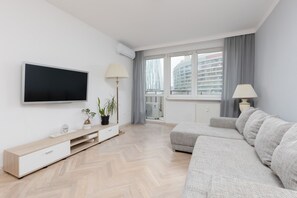 Apartment, 1 Bedroom, Balcony | Living room - Złota Apartments Center of Warsaw (Warsaw)