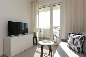 Apartment, 1 Bedroom, Balcony | Living room - Apartment Łopuszańska Warsaw by Renters (Warsaw)