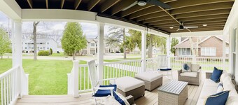 Modern farmhouse with Wraparound Porch Near the Lake!