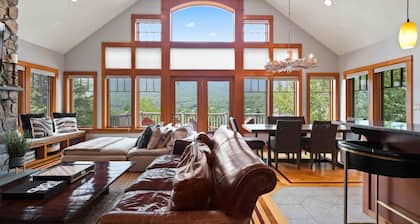 Huge 7BR Mountain Lodge | Hot Tub, Fire Pit & Golf, Sleeps 16