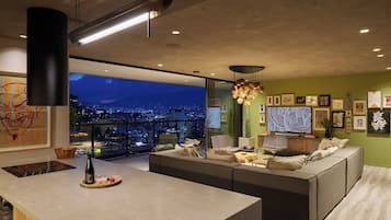 Apartamento luxo | Área de estar | TV de tela plana