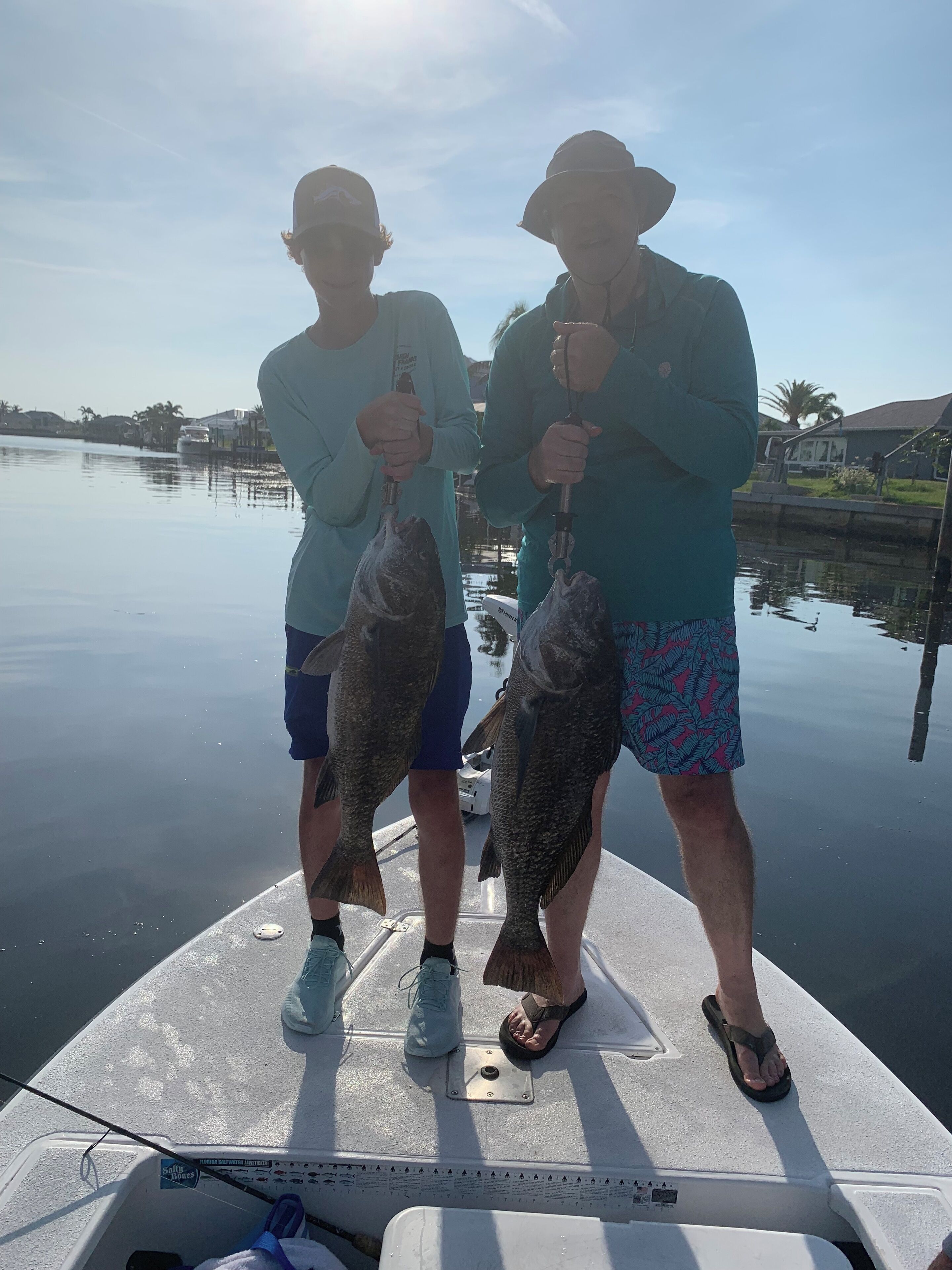Fishing in Punta Gorda!  HUGE black drum. 