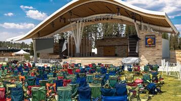 Outdoor banquet area