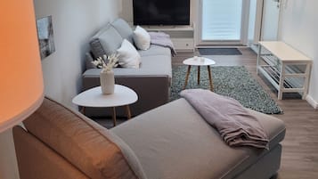 Fernseher, DVD-Player, Stereoanlage