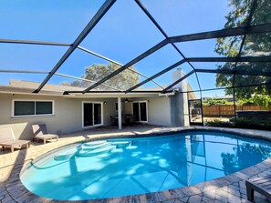 A heated pool