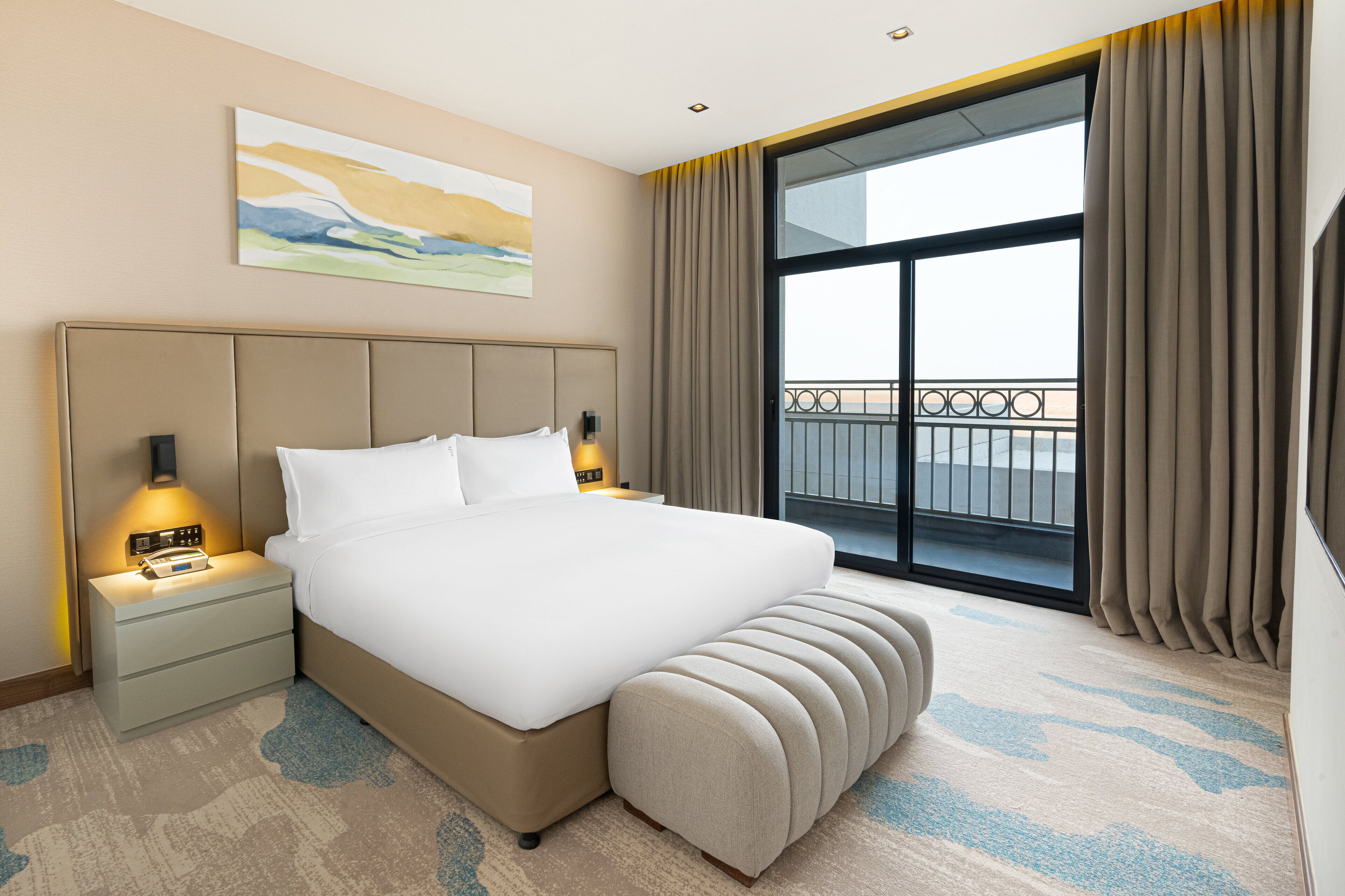 suite, 1 king bed, balcony | 1 bedroom, in-room safe, desk, laptop workspace