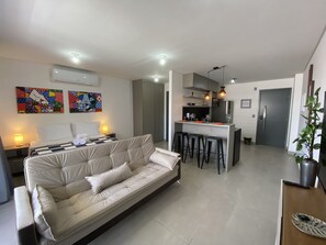 Apartamento conforto | 1 quarto, Wi-Fi de cortesia, roupa de cama