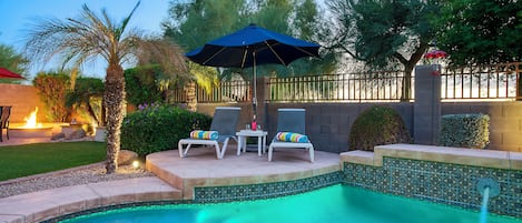 Outdoor pool, a heated pool