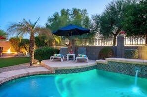 Outdoor pool, a heated pool - Private Pool, BBQ, Fire Pit, Game Rm. State Farm Stadium, Golf, Spring Training (Goodyear)