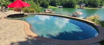 Beautiful lakeside family or corporate retreat with pool, hot tub, and  more!