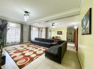 TV, stereo - Captivating 7-Bed House in Kigali, Rwanda (Kigali)