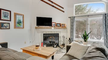 Télévision, cheminée, services de streaming