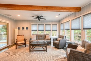 TV, DVD player, books